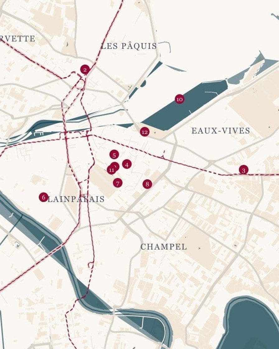 La carte de Genève : les deux rives, les quartiers et les incontournables